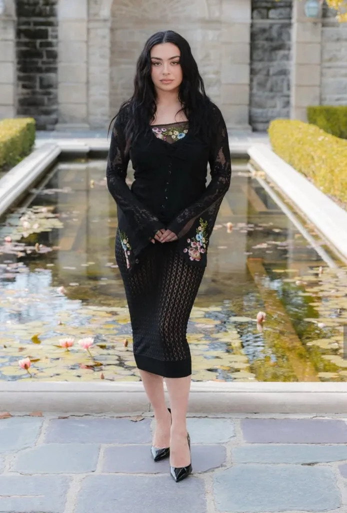 Charli XCX, Wuthering Heights photocall, Charli XCX John Galliano, John Galliano Fall 2003, Charli XCX YSL, Charli XCX fashion, celebrity photocall style