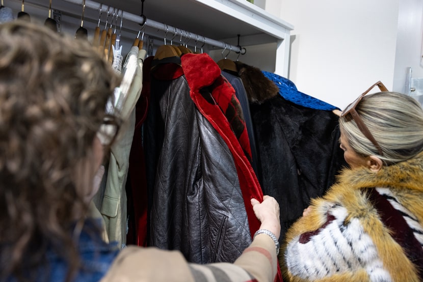 Alison Volk, a publicist for Clotheshorse Anonymous, and Jennifer Mayrath, the director of...