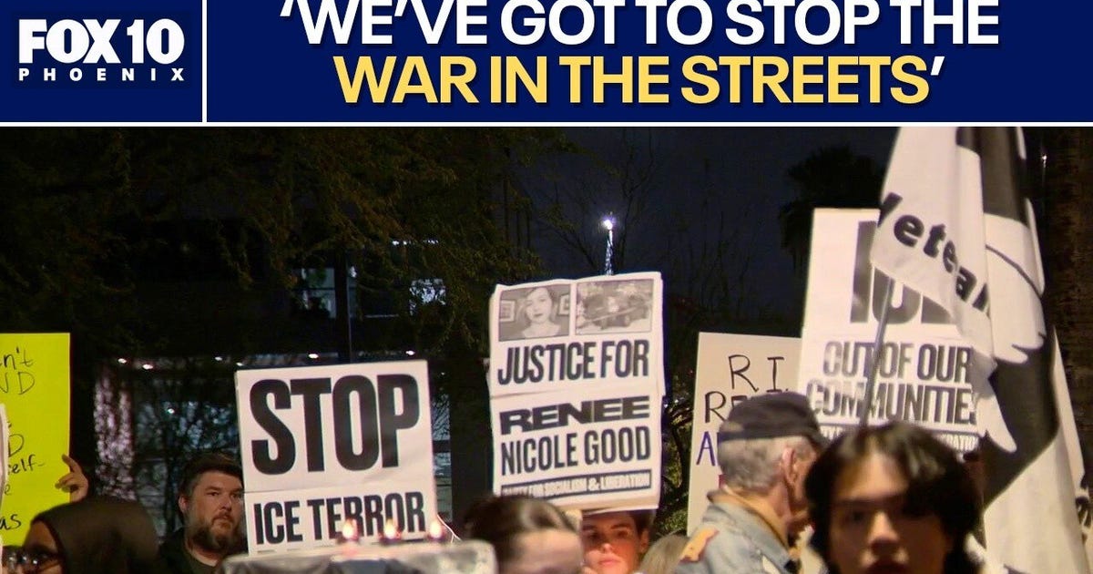 Anti-ICE rally held in downtown Phoenix