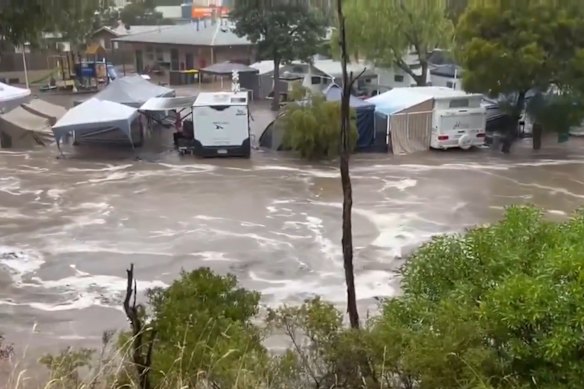 Lorne campground on Thursday afternoon.