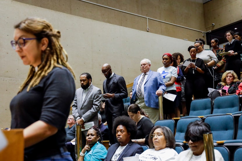 The Rev. Rachel Griffin-Allison, seen here speaking to the City Council in February 2019, is...