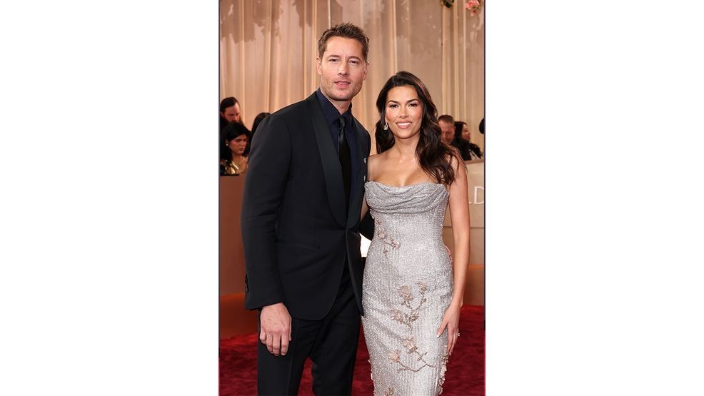 BEVERLY HILLS, CALIFORNIA - JANUARY 11: (FOR EDITORIAL USE ONLY) (L-R) Justin Hartley and Sofia Hartley attend the 83rd Annual Golden Globe Awards at The Beverly Hilton on January 11, 2026 in Beverly Hills, California. (Photo by Amy Sussman/Getty Images)
