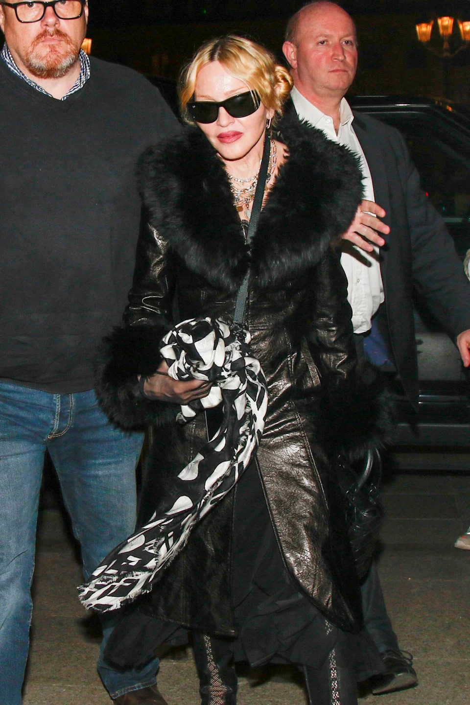 Madonna arriving at her hotel in Paris