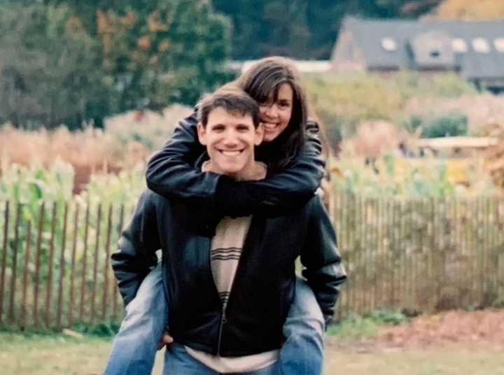 The author and Lori pumpkin picking in Eastern Long Island, New York.