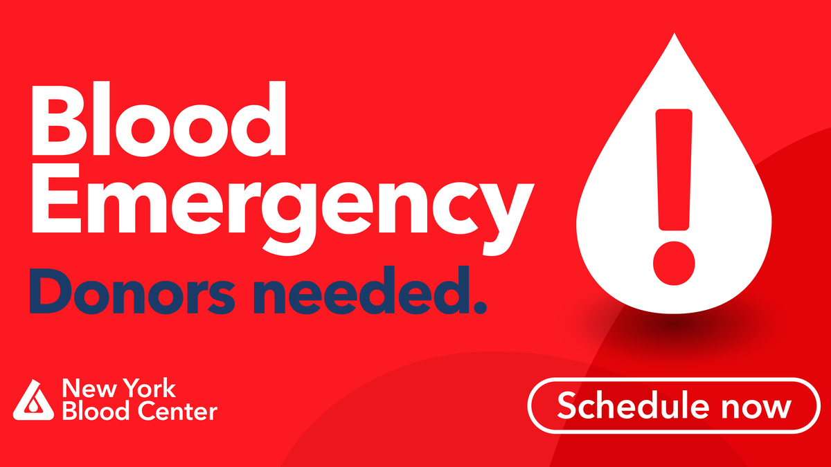 NY Blood Center Declares Emergency as Donations Plummet After Holidays