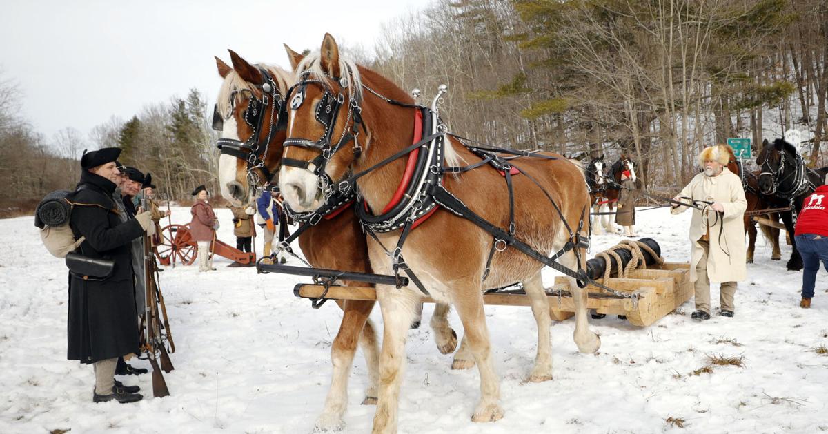 ‘Extraordinary feats’: 250 years later, Knox journey handoff reenacted at the Massachusetts–New York border | South Berkshires