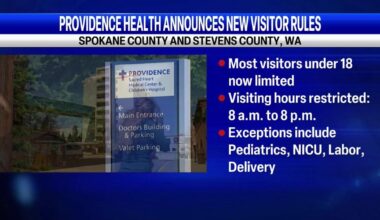 Providence to restrict visitors under the age of 18 in hospitals and clinics in Spokane, Stevens counties | Spokane News