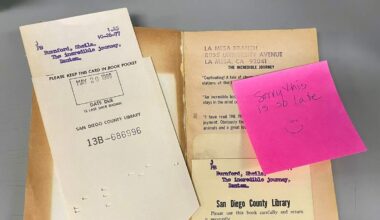 La Mesa Library Book Returned 46 Years Late