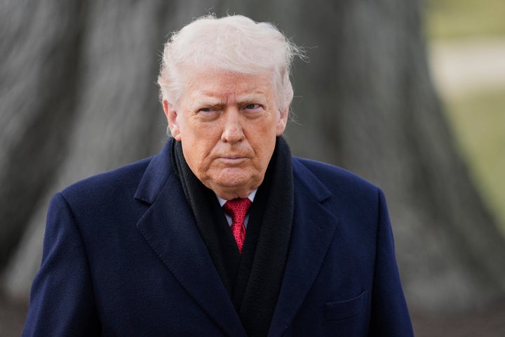 President Donald Trump walks to Marine One for departure from the South Lawn of the White House, Friday, Jan. 16, 2026, in Washington. (AP Photo/Alex Brandon)