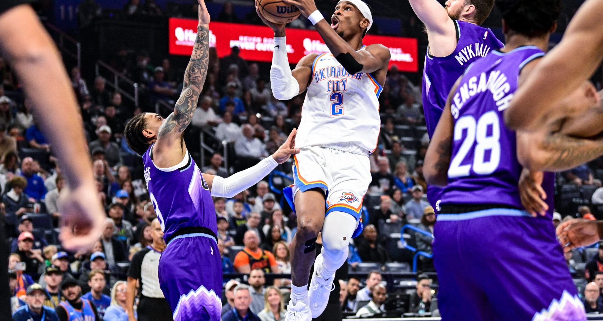 Gilgeous-Alexander scores 46 points as Thunder halt rare skid with OT win over Jazz