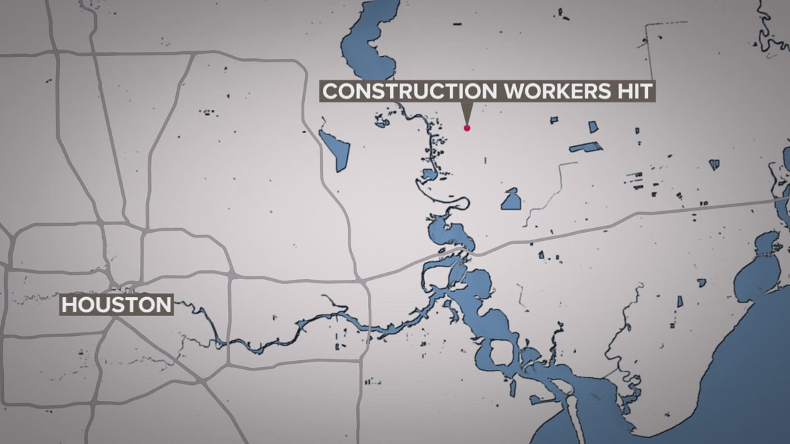 1 dead, another hurt after car crashes into construction workers on Crosby Freeway, HCSO says