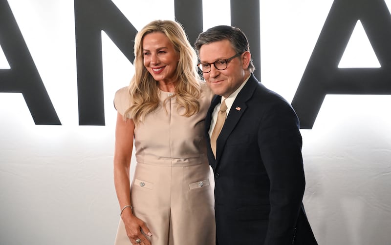 Mike Johnson and his wife Kelly Lary.