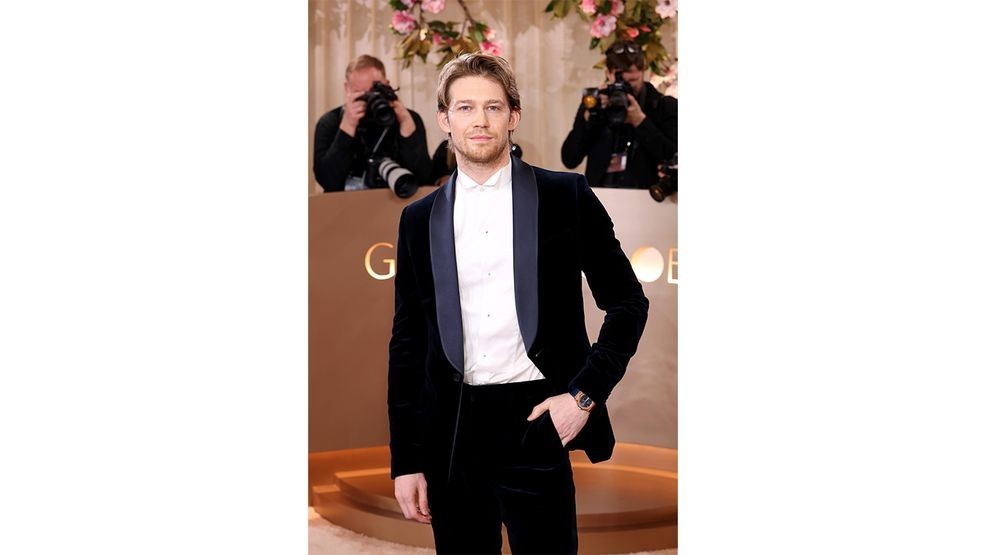 BEVERLY HILLS, CALIFORNIA - JANUARY 11: (FOR EDITORIAL USE ONLY) Joe Alwyn attends the 83rd Annual Golden Globe Awards at The Beverly Hilton on January 11, 2026 in Beverly Hills, California. (Photo by Monica Schipper/Getty Images)