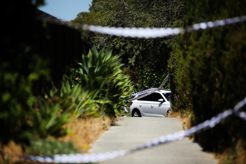 Police have cordoned off a crime scene