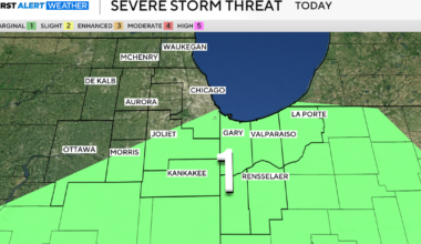 Storm threat near Chicago area Thursday night with high winds and heavy rainfall
