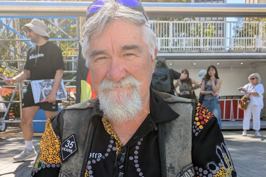 Uncle Bonny Gibson smiles.