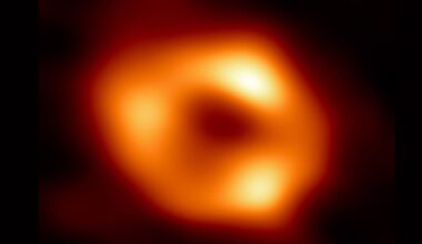 A glowing orange ring over a dark background
