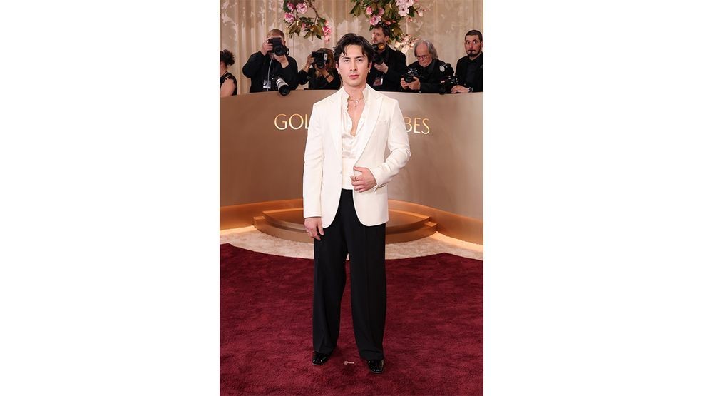 BEVERLY HILLS, CALIFORNIA - JANUARY 11: (FOR EDITORIAL USE ONLY) Hudson Williams attends the 83rd Annual Golden Globe Awards at The Beverly Hilton on January 11, 2026 in Beverly Hills, California. (Photo by Monica Schipper/Getty Images)