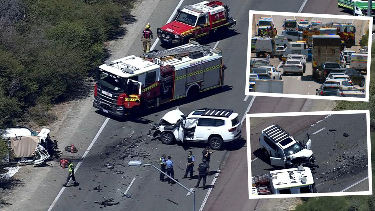 Man dies after horrific multi-vehicle Reid Highway crash forced road closure at Alexander Drive