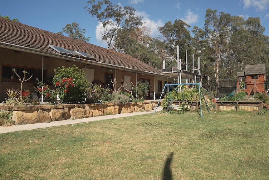 A house on a big block of land on a property in Yarramundi.  