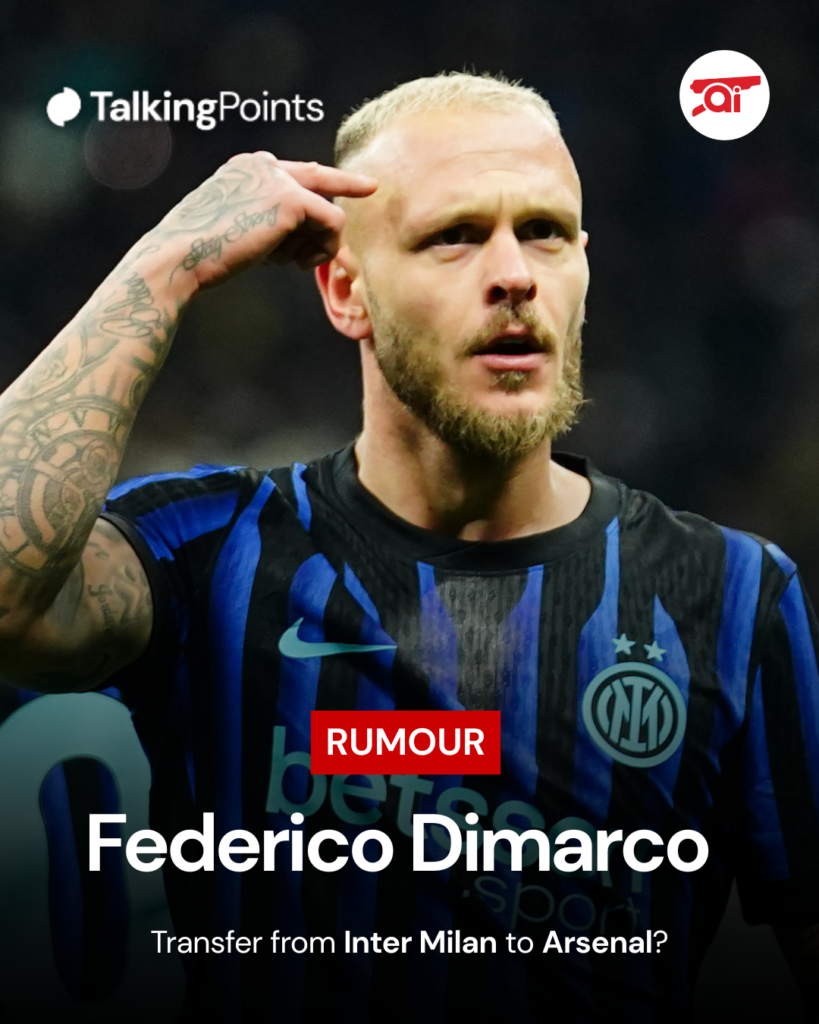 A graphic to show Arsenal's transfer interest in Federico Dimarco.