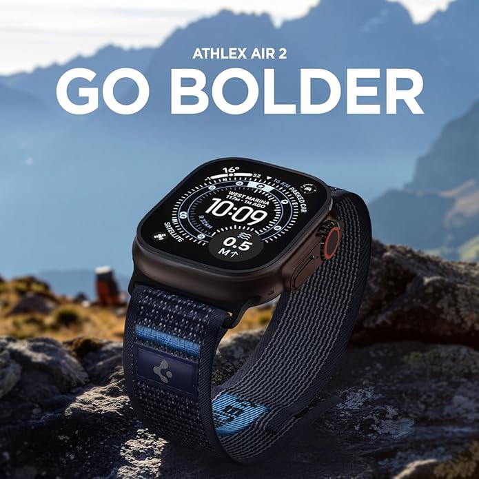 A smart watch on a rock