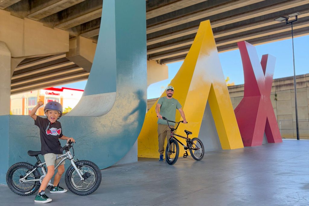 Antonio and Leo explore Riverside’s new skate park.