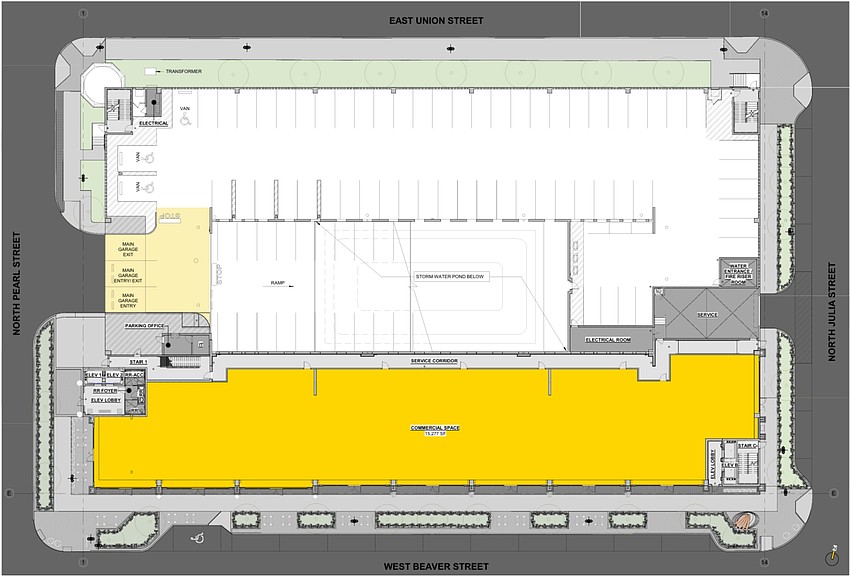 The site plan for the Gateway Jax Block N5 