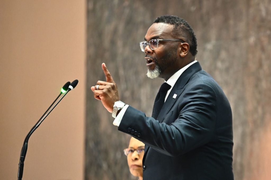 Mayor Brandon Johnson delivers his 2026 budget address to City Council on Oct. 16, 2025.