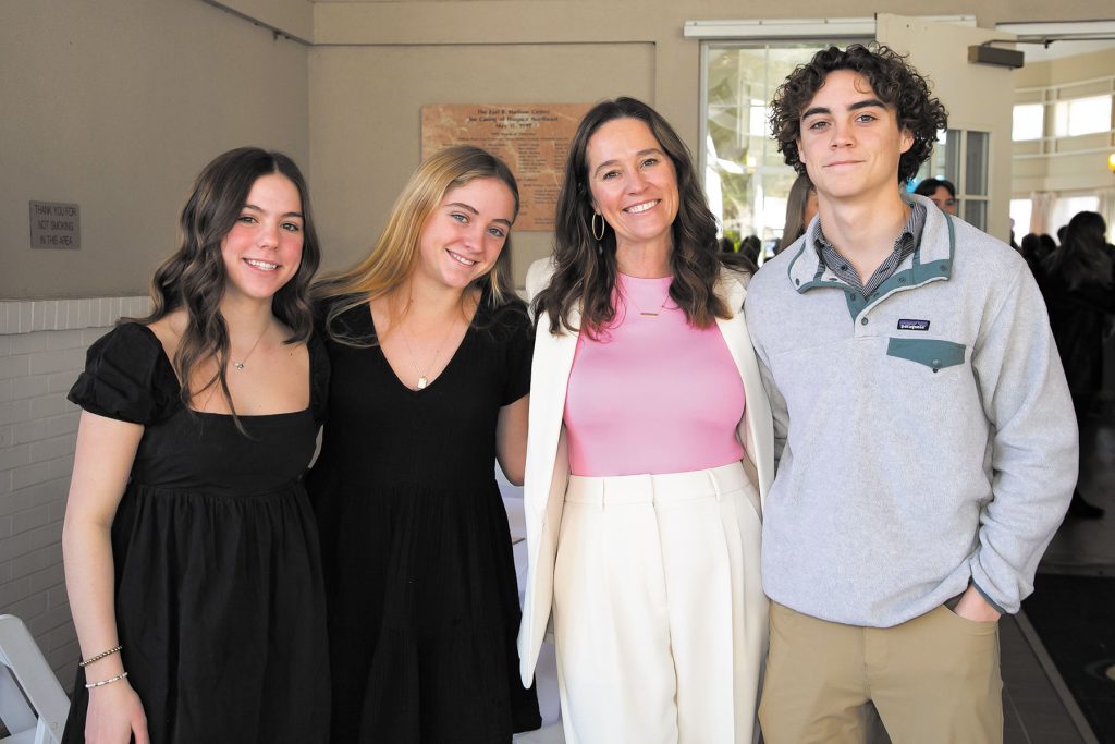 Lyla, Georgia, Annie and Evan Tuttle at the Dorion Family Pediatric Center groundbreaking ceremony