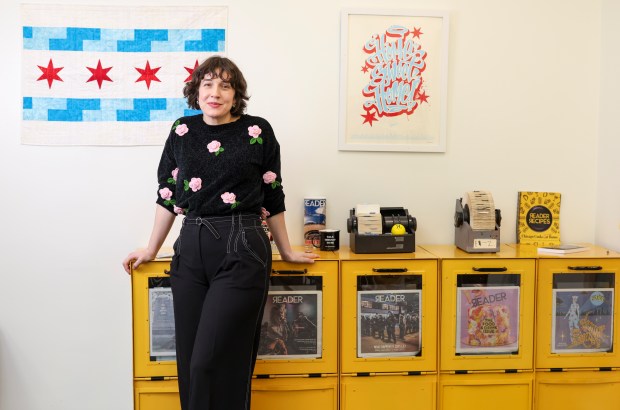 Editor-in-Chief Sarah Conway in the Chicago Reader office in the Douglas neighborhood, Jan. 26, 2026. (Eileen T. Meslar/Chicago Tribune)