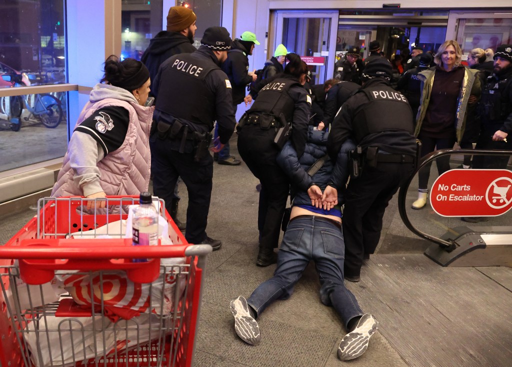 Seven detained outside West Loop Target as protesters demand retailer stand against ICE