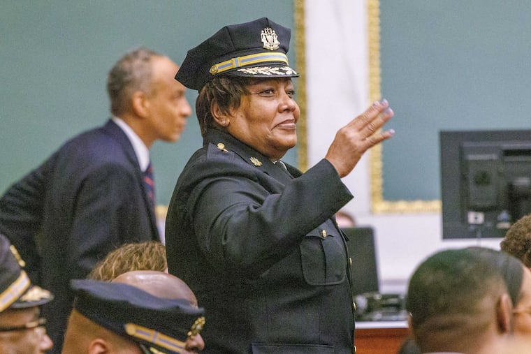 Philadelphia Sheriff Rochelle Bilal stands to be recognized in this March, 13, 2025, photo.