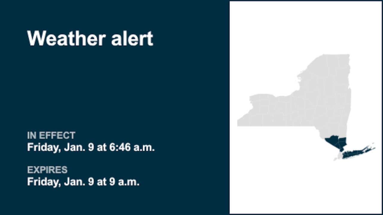 NY weather: Weather alert for part of New York Friday morning