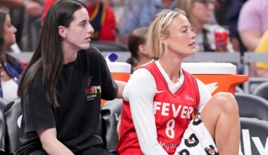 WNBA player Sophie Cunningham with the Indiana Fever in 2025.