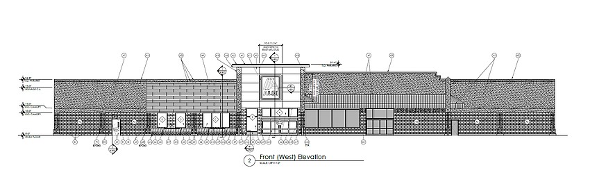 A rendering of the new Aldi facade of the converted Winn-Dixie at 703 Chaffee Road S. in West Jacksonville.