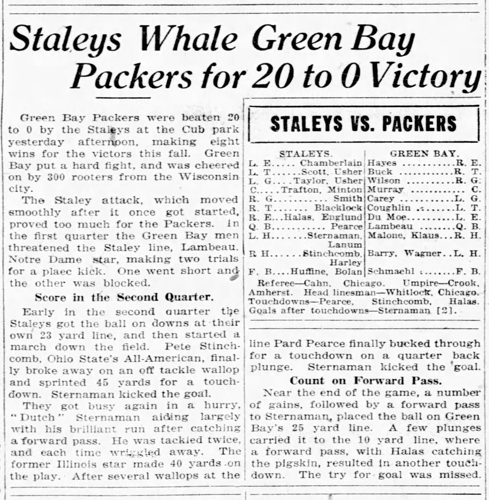 This story published in the Nov. 28, 1921, edition of the Chicago Tribune. This story published in the Nov. 28, 1921, edition of the Chicago Tribune.