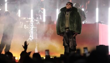 LL CooL J performs during Philadelphia’s free New Year’s Eve concert and fireworks display, at the Oval on the Benjamin Franklin Parkway, on Wednesday, Dec. 31, 2025.