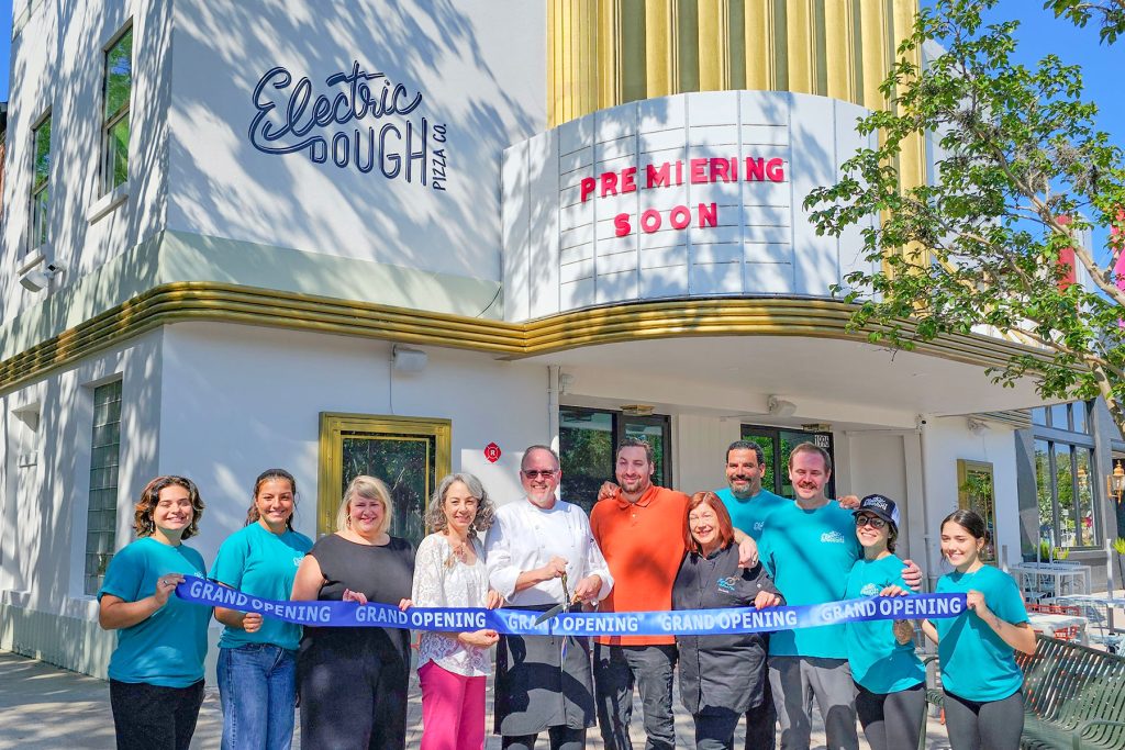 The Electric Dough Pizza Co. team celebrated the restaurant's grand opening in the transformed San Marco Theatre space.