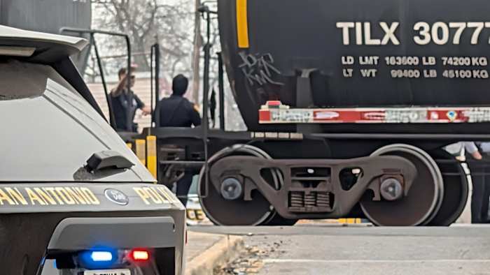 Woman walking on side of railroad tracks fatally struck by train, San Antonio police say