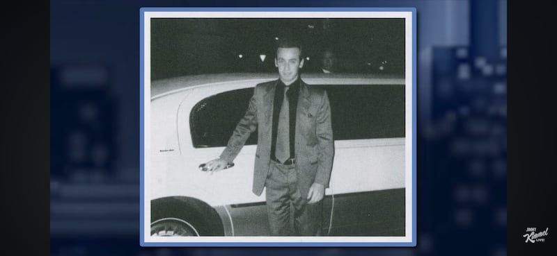 Jimmy Kimmel Live! High school yearbook photo of Stephen Miller.