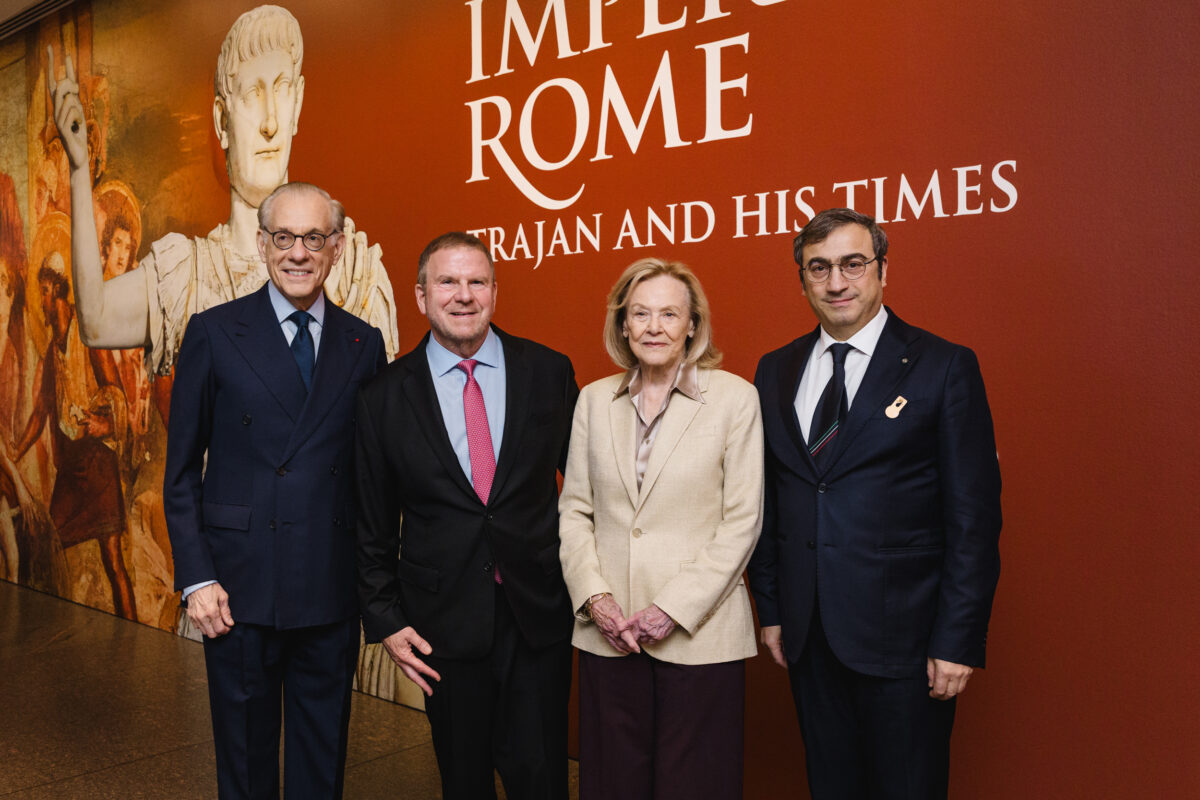 Gary Tinterow, Ambassador Tilman Fertitta, Ann Duncan, Ambassador Marco Peronaci at the Museum of Fine Arts, Houston cocktail reception saluting the 'Art and Life in Imperial Rome' exhibition (Photo by Johnny Than/Catchlight Group)