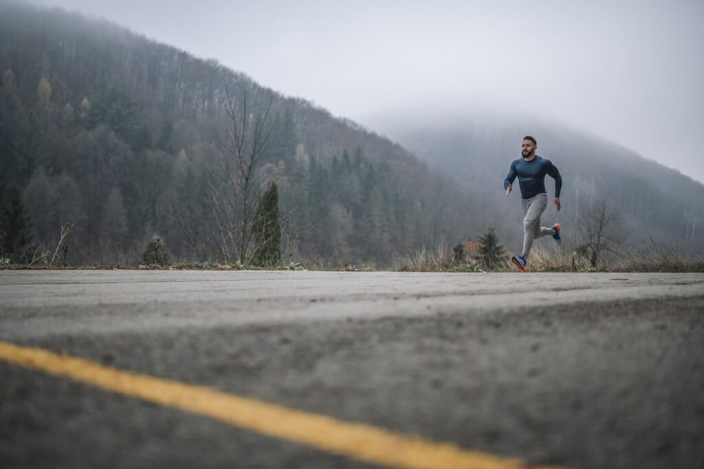 runner on roads