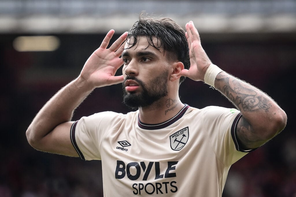 Lucas Paqueta celebrates during Nottingham Forest v West Ham United - Premier League