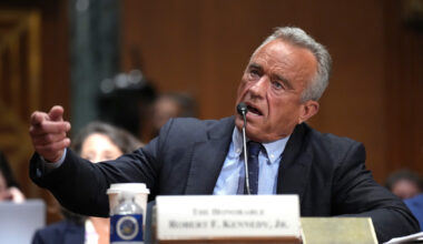 Health and Human Services Secretary Robert Kennedy Jr. testifies before the Senate Finance Committee. (Photo by Andrew Harnik/Getty Images)