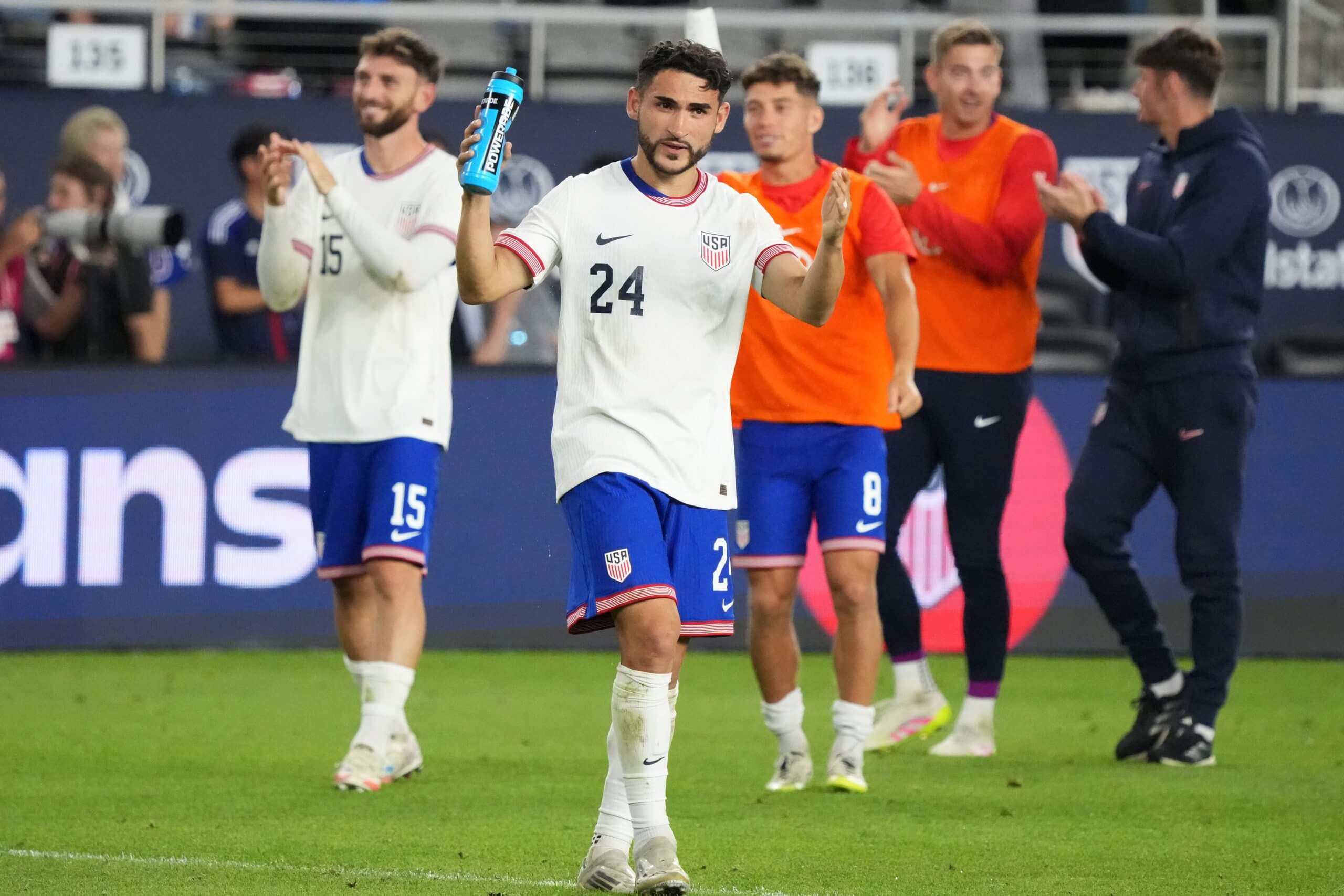 Cristian Roldan in the USMNT's win over Japan