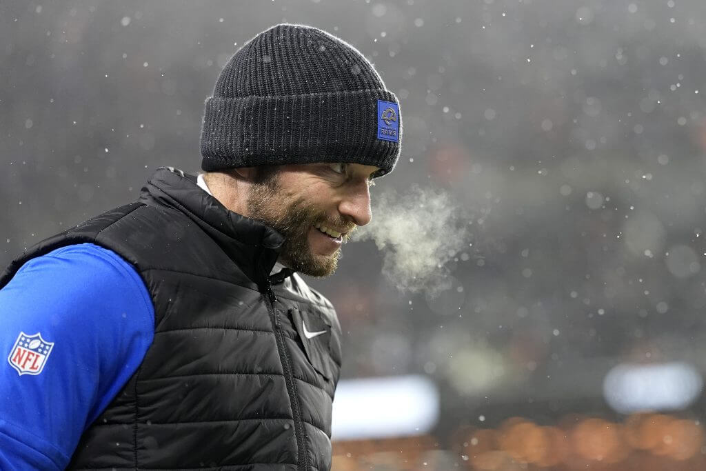 Rams coach Sean McVay during a divisional round win over the Chicago Bears.