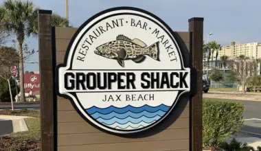 The sign in front of Grouper Shack.
