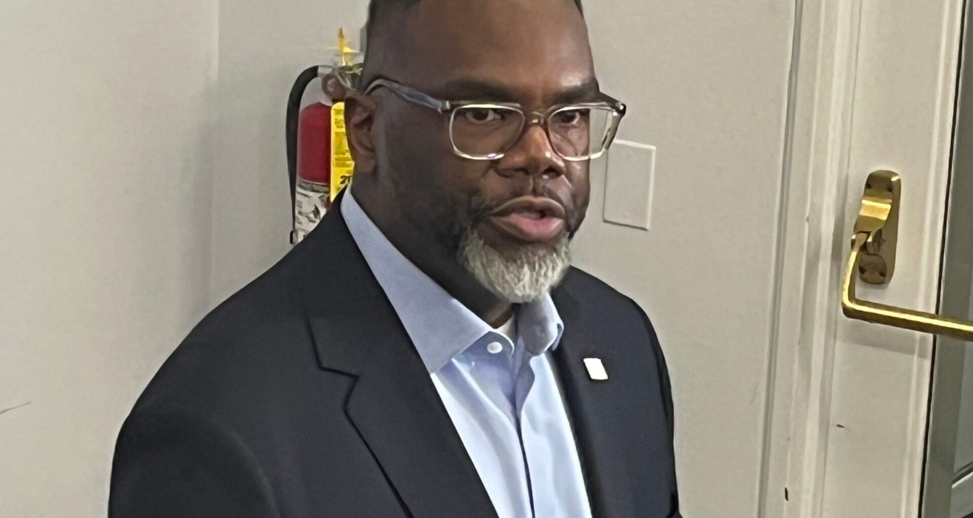 Chicago mayor Brandon Johnson.