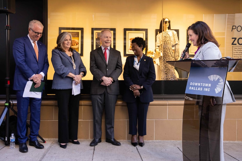 From left: Shawn Todd, founder of Todd Interests; Linda McMahon, CEO of the Dallas Economic...